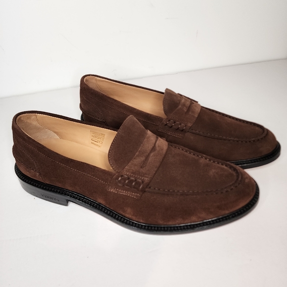 Vinnys Mens Vinny's Townee Slip on Penny Loafers in Brown Suede Size 44 - Picture 1 of 10